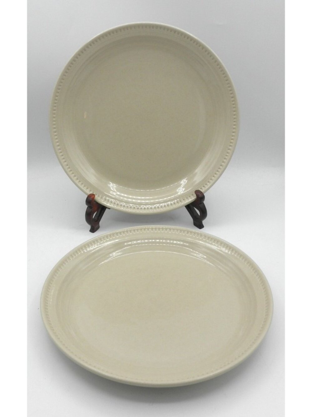 Craft Colors Oatmeal by Dansk 10-3/8 Inch Dinner Plates Set of 2 Pattern DANCRCO